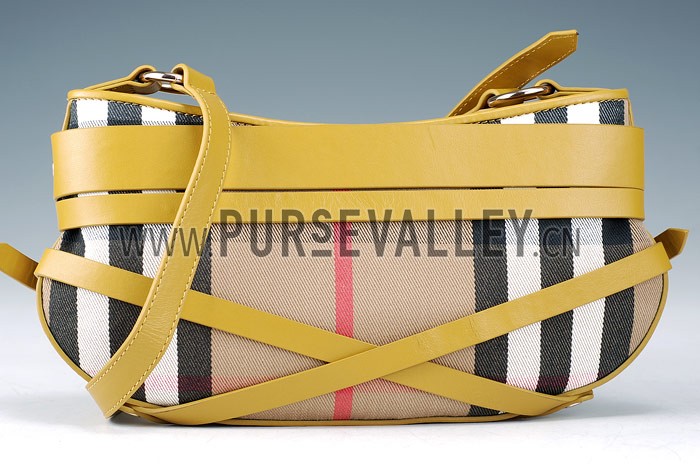 Burberry Bridle House Check Sling Bag Yellow
