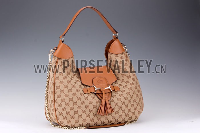 Gucci Emily Cognac Leather Hobo