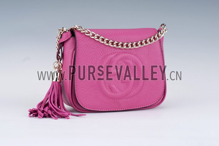 Gucci Soho Mini Shoulder Strap Bag Fuchsia