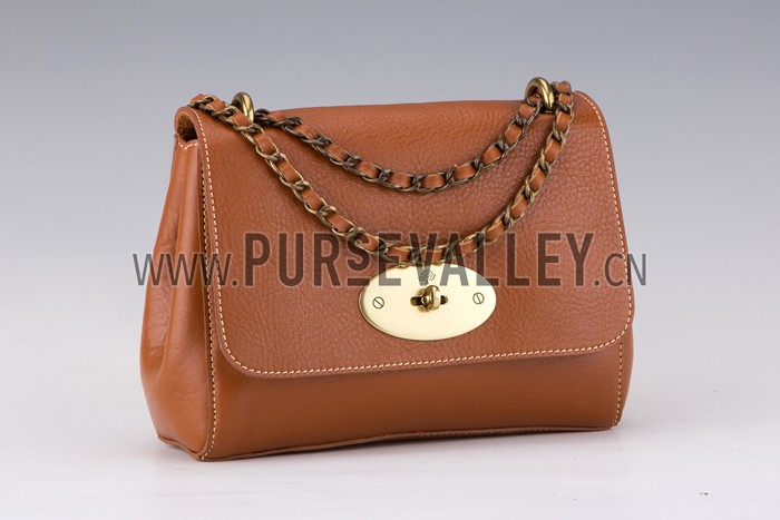 Mulberry Lily Cognac Leather Shoulder Bag