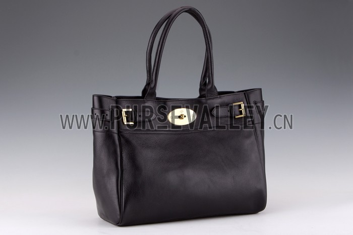 Mulberry Bayswater Black Leather Tote