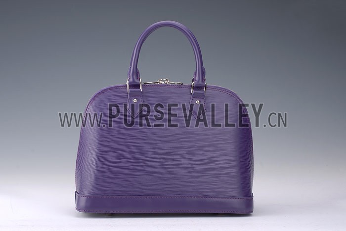 Louis Vuitton Alma MM Epi Leather Plum