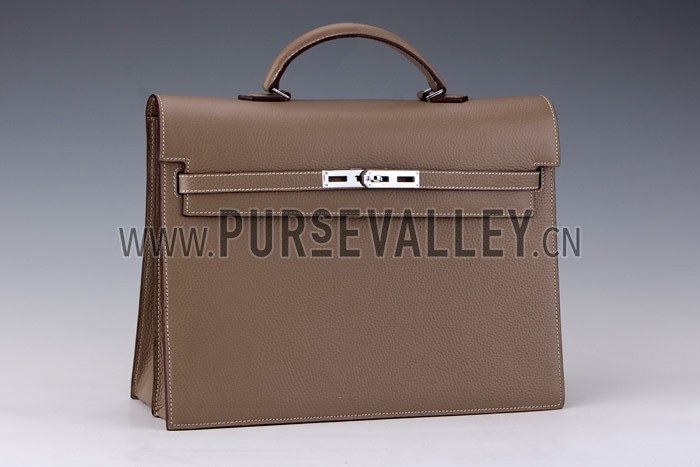 Hermes Kelly Briefcase Grey