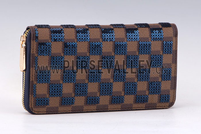 Louis Vuitton Damier Paillettes Wallet Blue