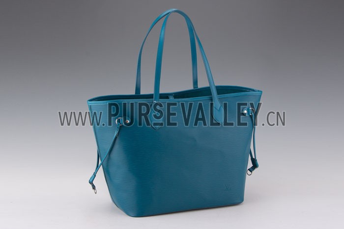 Louis Vuitton Neverfull MM Epi Leather Blue