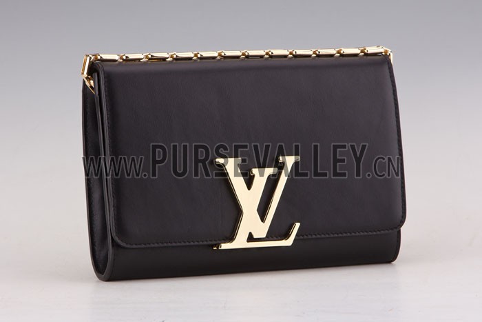 Louis Vuitton Chain Louise Clutch Black