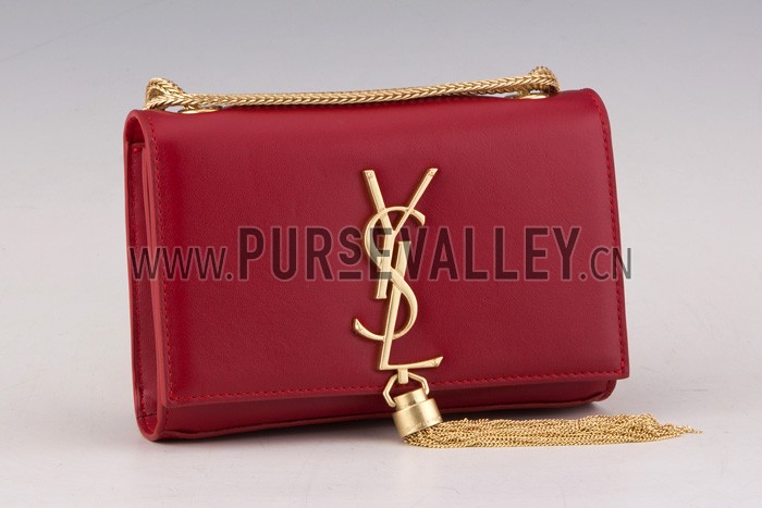 Saint Laurent Cassandre Tassel Red Shoulder Bag