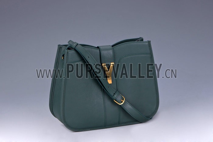 YSL Cabas Shoulder Bag Green