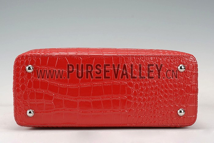 Louis Vuitton Capuciness Crocodile Leather Red MM 607549