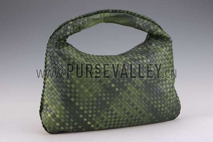 Bottega Veneta Intrecciato Nappa Hobo Bag Dark Green