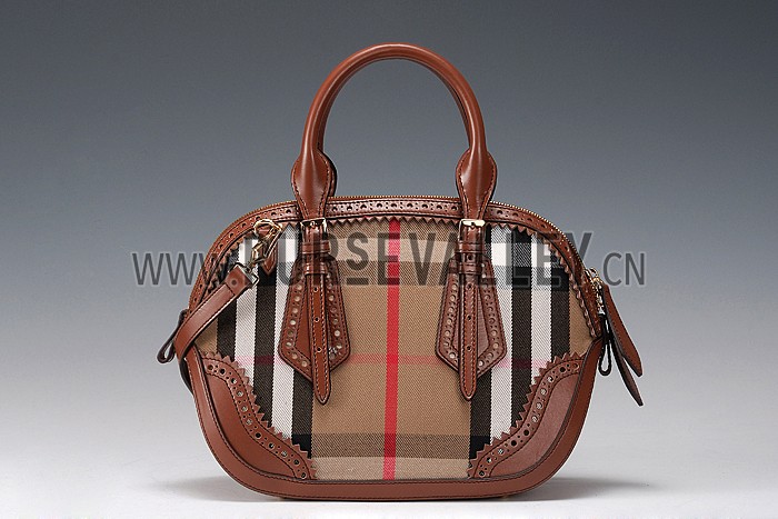 Burberry Blaze Haymarket Satchel Tan 607793