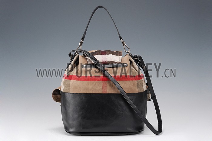 Burberry Large Canvas Check Backpack Black 607807