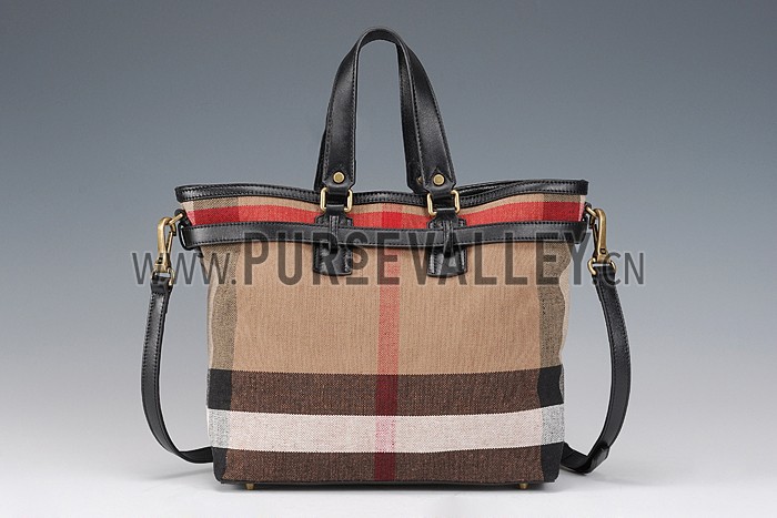 Burberry Canvas Check Traveller Bag Black 607810