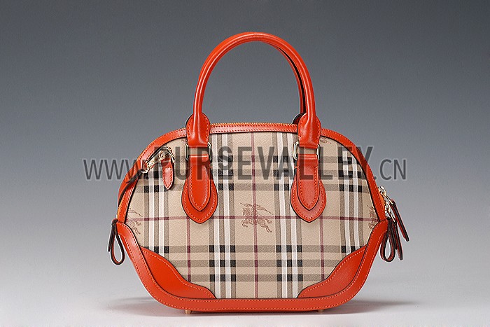 Burberry Large Tassel Bowler Bag Orange 607827