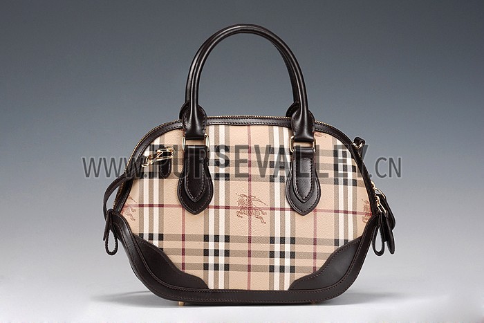 Burberry Large Tassel Bowler Bag Brown 607828