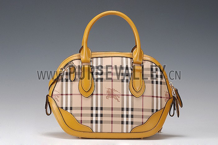 Burberry Large Tassel Bowler Bag Yellow 607829