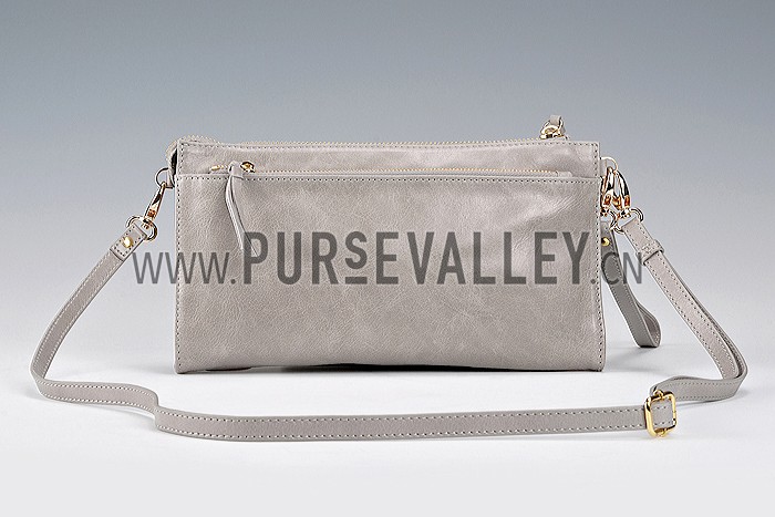 Balenciaga Clutch Argent Silver With Gold Hardware 607833