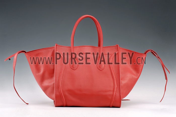 Celine Luggage Phantom Tote Red