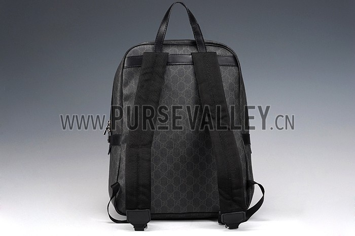 Gucci GG Canvas Backpack Black/Grey 607932