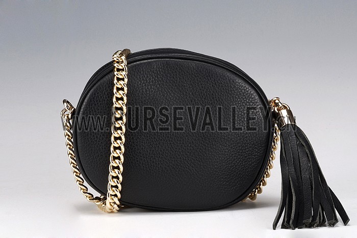 Gucci Soho Leather Mini Chain Bag Black 607941