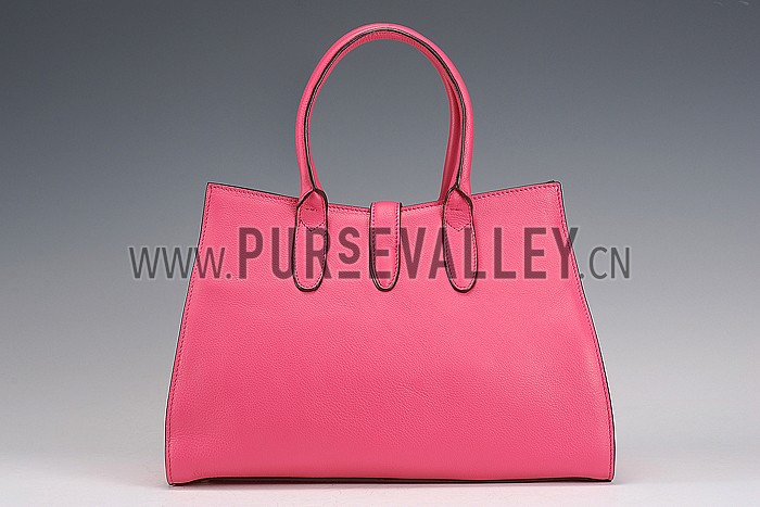 Gucci Jackie Soft Leather Top Handle Bag Fuchsia 607949