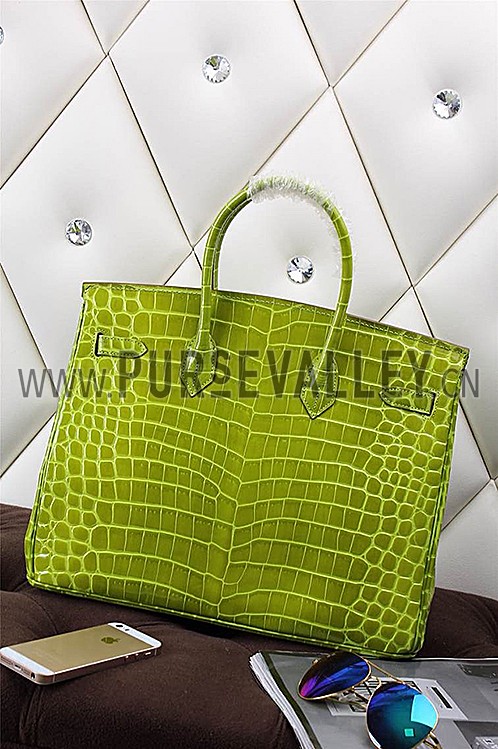 Hermes Birkin 35 Crocodile Anis Green 608057