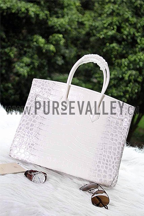 Hermes Birkin 35 Crocodile White 608064