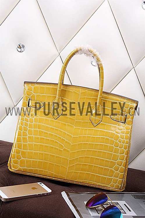 Hermes Birkin 35 Crocodile Yellow 608065