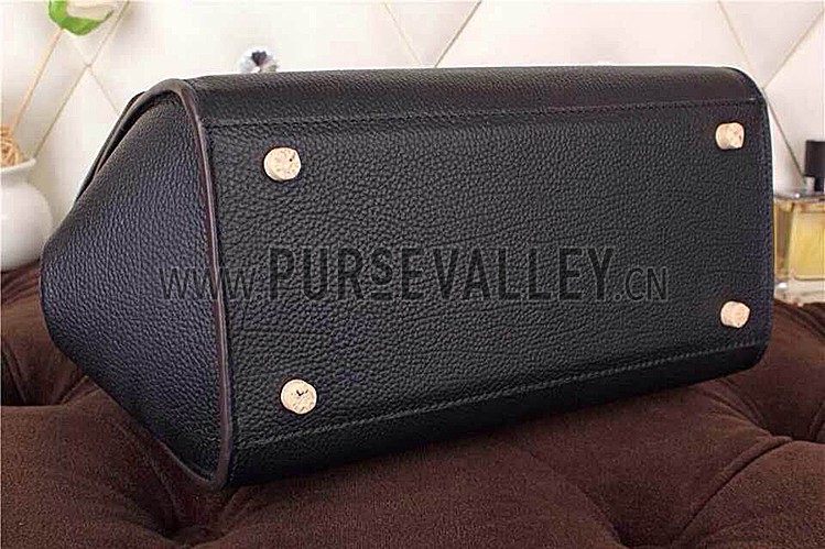 Hermes Stirrup Shoulder Bag Black 608089