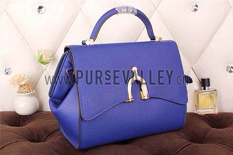 Hermes Stirrup Shoulder Bag Blue Electric 608093