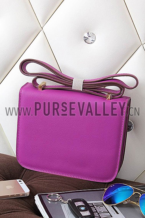 Hermes Constance Cyclamen With Gold Hardware 608113
