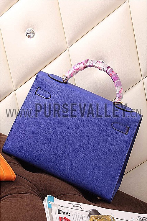 Hermes Kelly 32 Blue Electric 608179