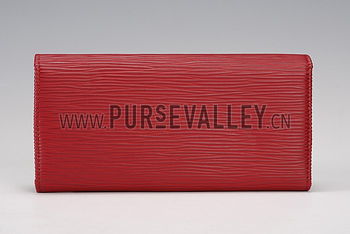 Louis Vuitton Red Epi Leather Sarah Wallet
