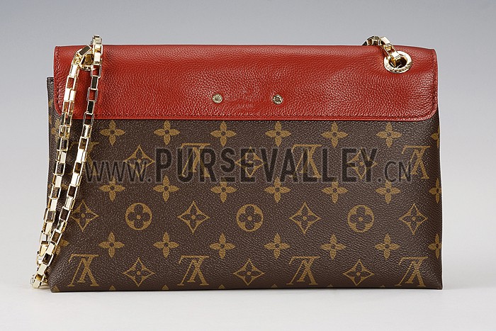 Louis Vuitton Pallas Chain Bag Dark Red 608252