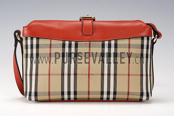 Burberry Small Horseferry Check Crossbody Bag Honey Parade Red 608269