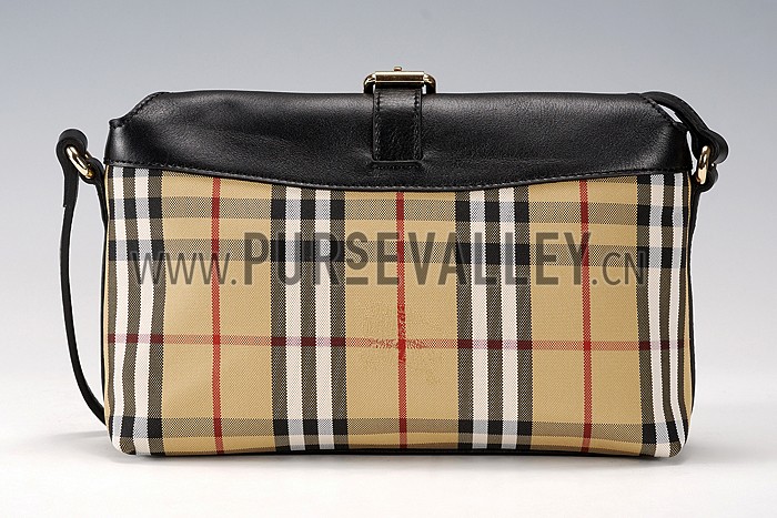 Burberry Small Horseferry Check Crossbody Bag Honey Black 608270