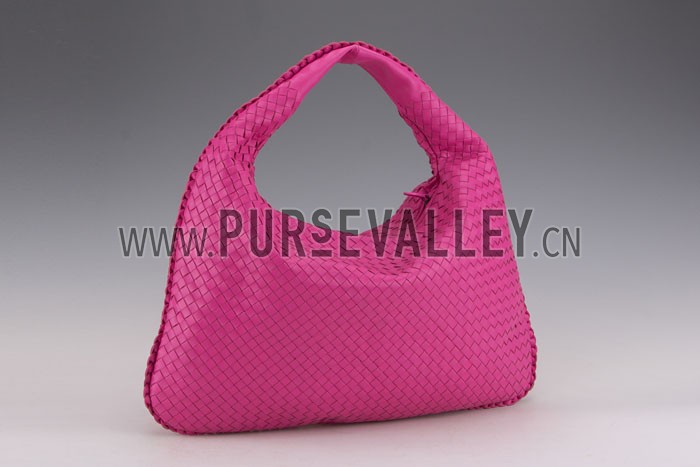 Bottega Veneta Intrecciato Nappa Hobo Bag Pink