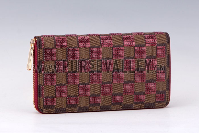 Louis Vuitton Damier Paillettes Wallet Red