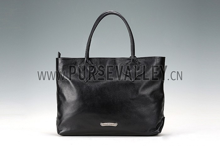 Chrome Hearts Big Leather Tote Black 607440