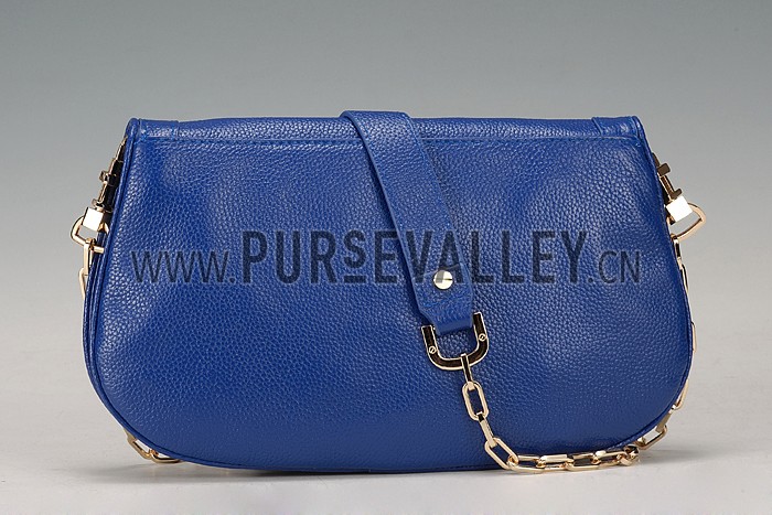 Tory Burch Amanda Logo Clutch Dark Blue 607611
