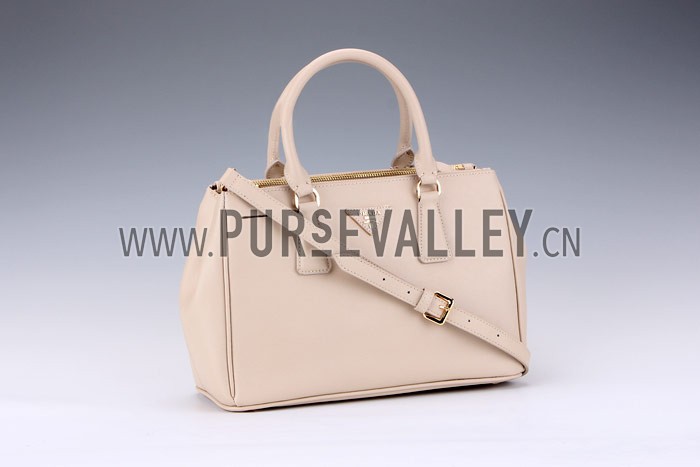 Prada Saffiano Lux Top Handle Beige