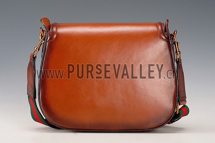 Gucci Lady Web Medium Shoulder Bag Brown