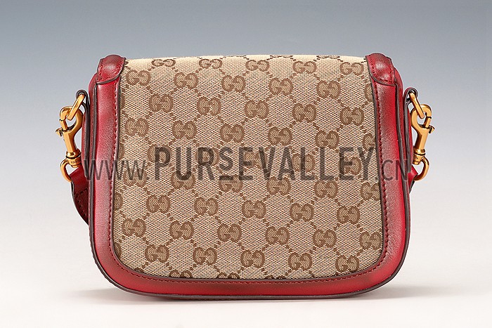 Gucci Lady Web GG Small Canvas Bag Dark Red