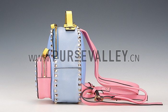 Valentino RockStud Blue/Pink/Yellow Backpack