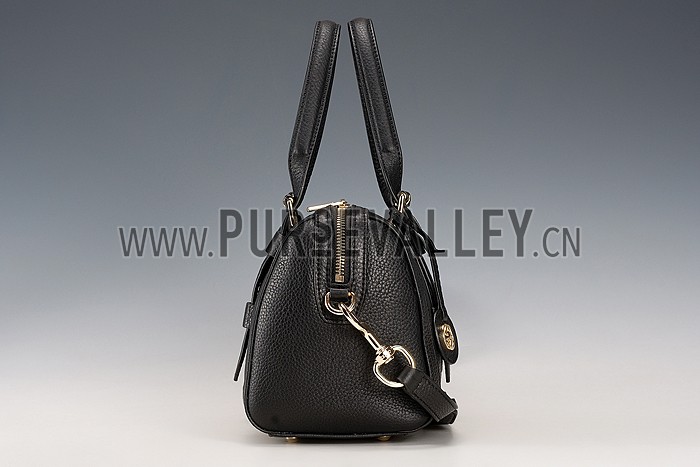 Gucci GG Classic Top Handle Leather Bag Black