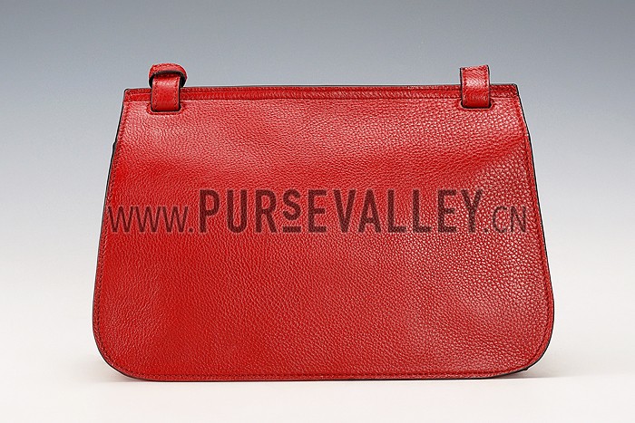 Gucci Bamboo Daily Flap Shoulder Bag Dark Red