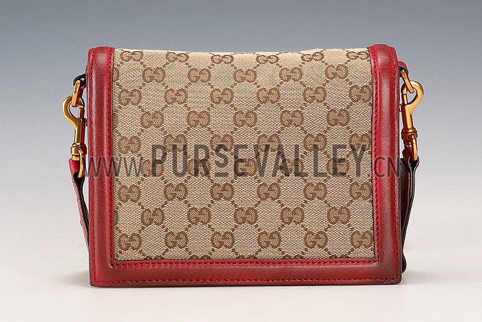 Gucci Lady Web GG Small Canvas Square Bag Red