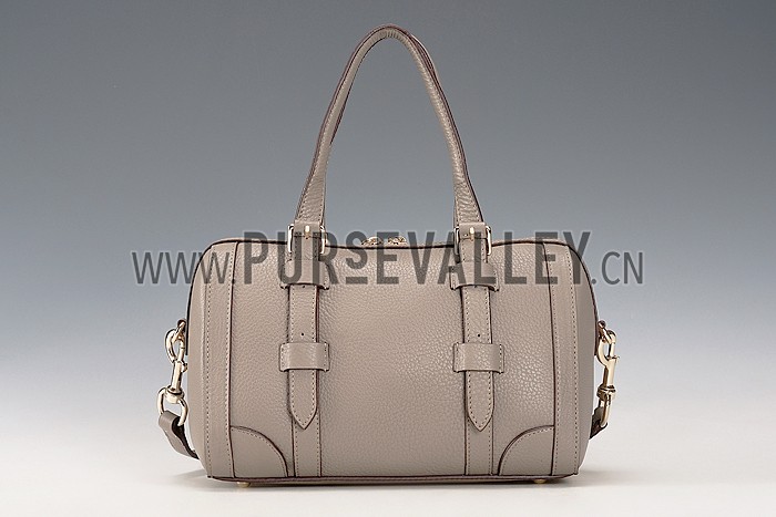 Gucci GG Classic Top Handle Leather Bag Grey