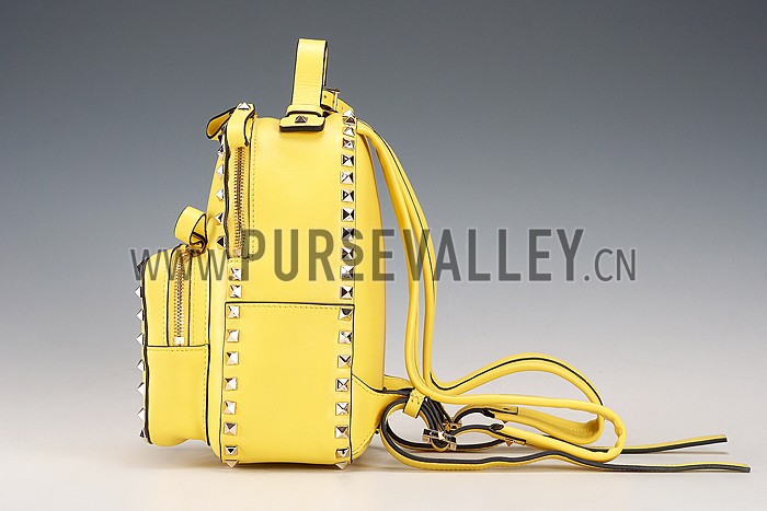 Valentino RockStud Yellow Backpack
