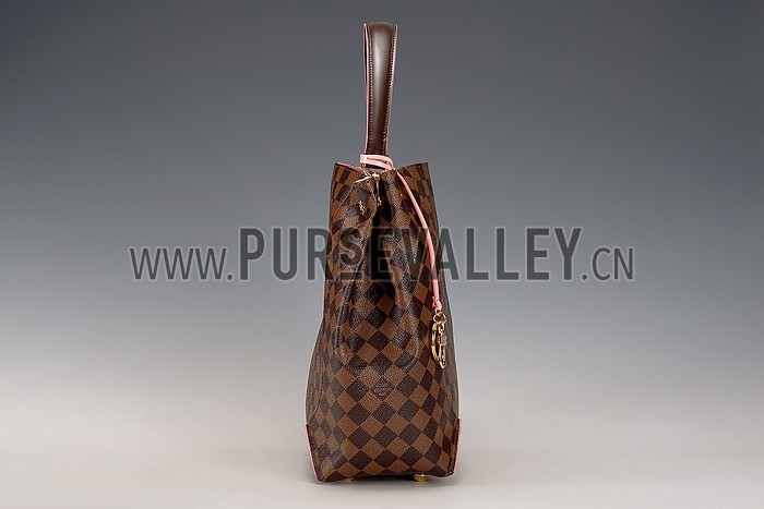 Louis Vuitton Cassa Hobo Damier Ebene Canvas Pink